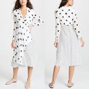 FARM RIO ONCA DOTS WRAP DRESS SIZE XS NEW